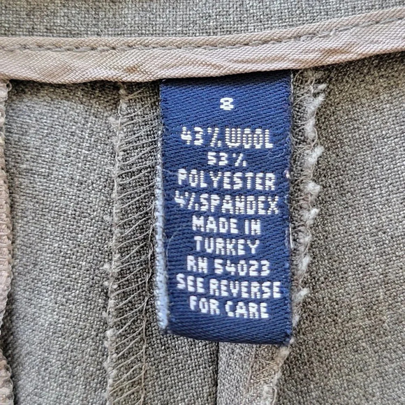 GAP Capri Dress Pants Wool Blend Charcoal Gray Woman 8 - Picture 9 of 10